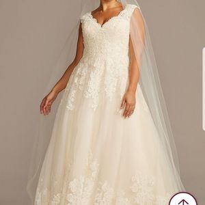 Plus size ivory wedding dress